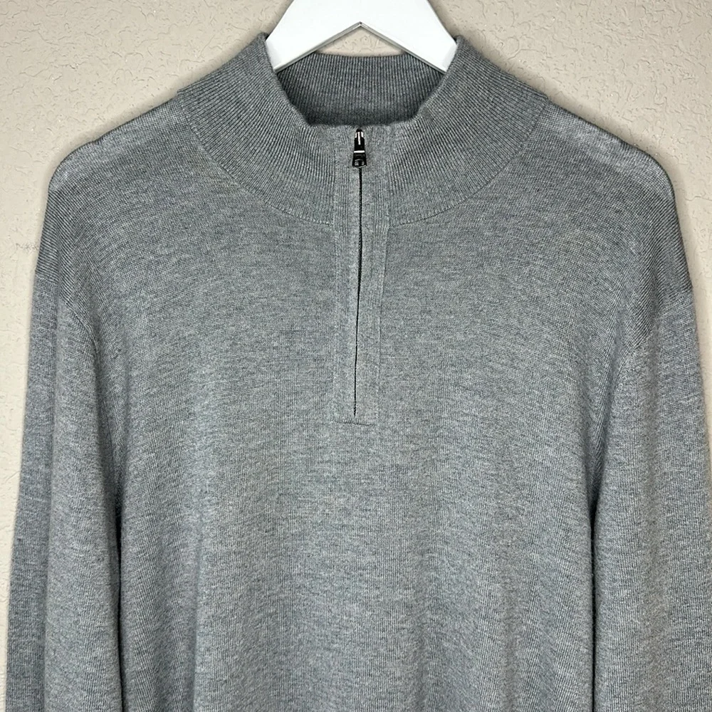 Banana Republic 100% Italian Merino Wool by‎ Baruffa Quarter Zip Sweater Size XL